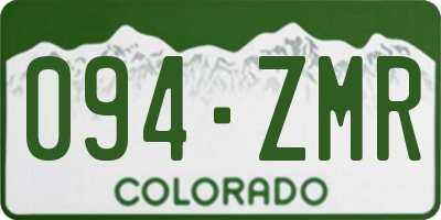 CO license plate 094ZMR