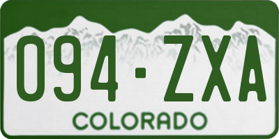 CO license plate 094ZXA