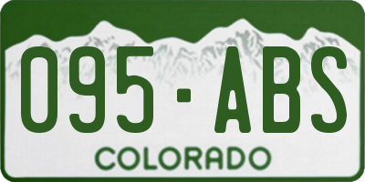 CO license plate 095ABS
