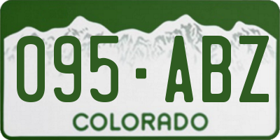 CO license plate 095ABZ