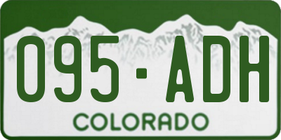 CO license plate 095ADH
