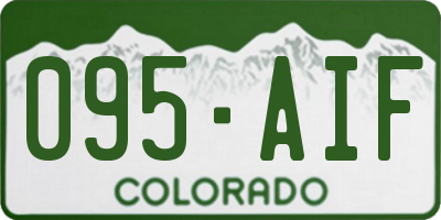 CO license plate 095AIF