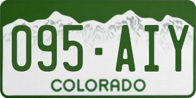 CO license plate 095AIY