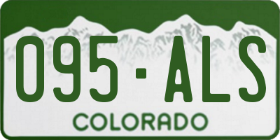 CO license plate 095ALS