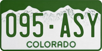 CO license plate 095ASY