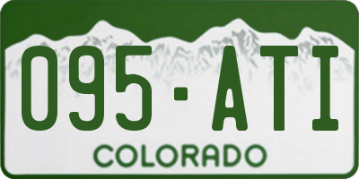 CO license plate 095ATI