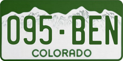 CO license plate 095BEN