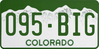 CO license plate 095BIG