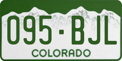 CO license plate 095BJL