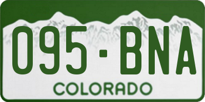 CO license plate 095BNA
