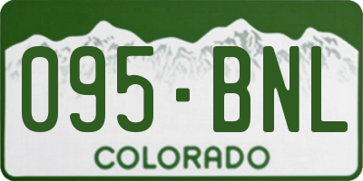 CO license plate 095BNL