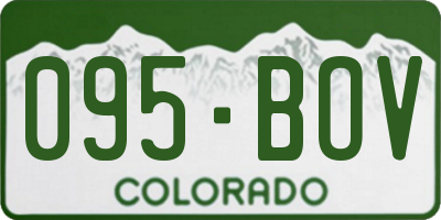 CO license plate 095BOV