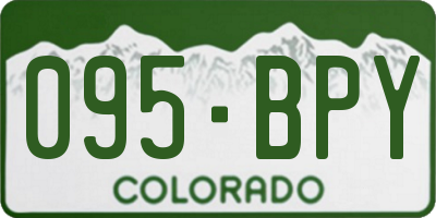 CO license plate 095BPY