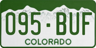 CO license plate 095BUF