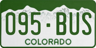 CO license plate 095BUS