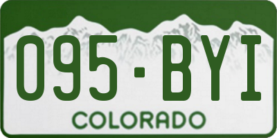 CO license plate 095BYI
