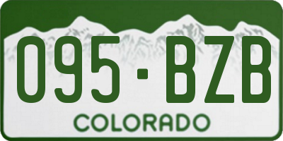 CO license plate 095BZB