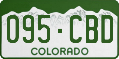 CO license plate 095CBD