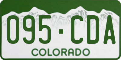 CO license plate 095CDA