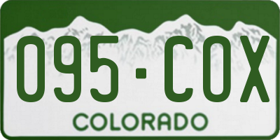 CO license plate 095COX