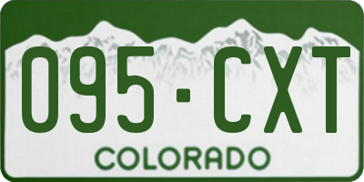 CO license plate 095CXT