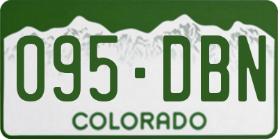 CO license plate 095DBN