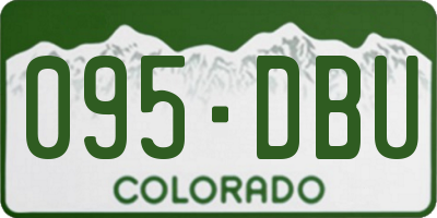 CO license plate 095DBU