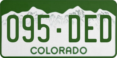 CO license plate 095DED