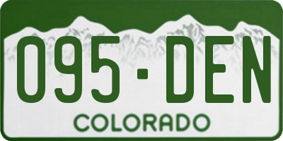 CO license plate 095DEN