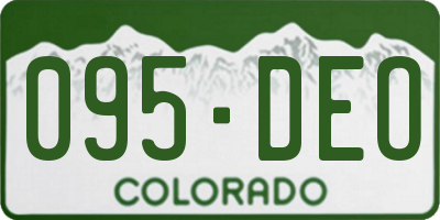 CO license plate 095DEO