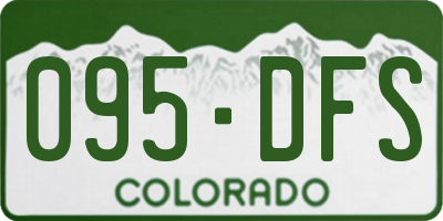 CO license plate 095DFS