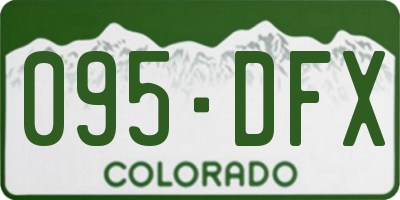 CO license plate 095DFX