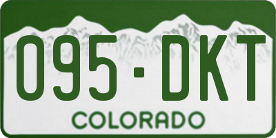 CO license plate 095DKT