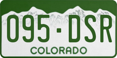 CO license plate 095DSR