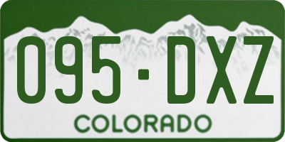 CO license plate 095DXZ