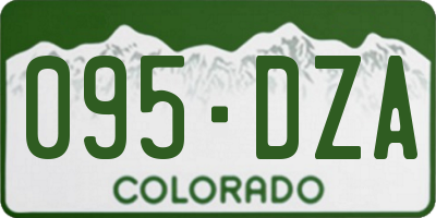 CO license plate 095DZA