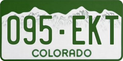 CO license plate 095EKT