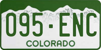 CO license plate 095ENC