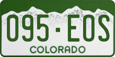 CO license plate 095EOS