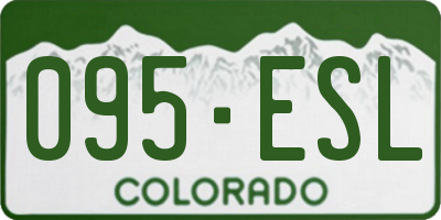 CO license plate 095ESL