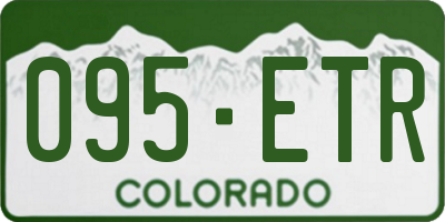 CO license plate 095ETR