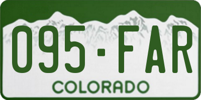 CO license plate 095FAR