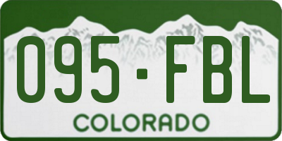 CO license plate 095FBL
