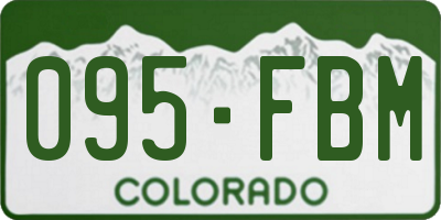 CO license plate 095FBM