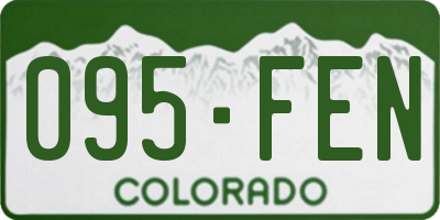 CO license plate 095FEN