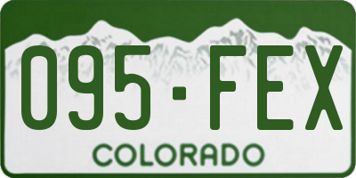 CO license plate 095FEX