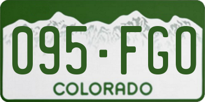 CO license plate 095FGO