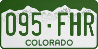 CO license plate 095FHR