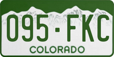CO license plate 095FKC