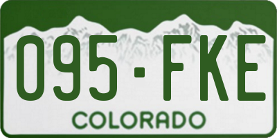 CO license plate 095FKE